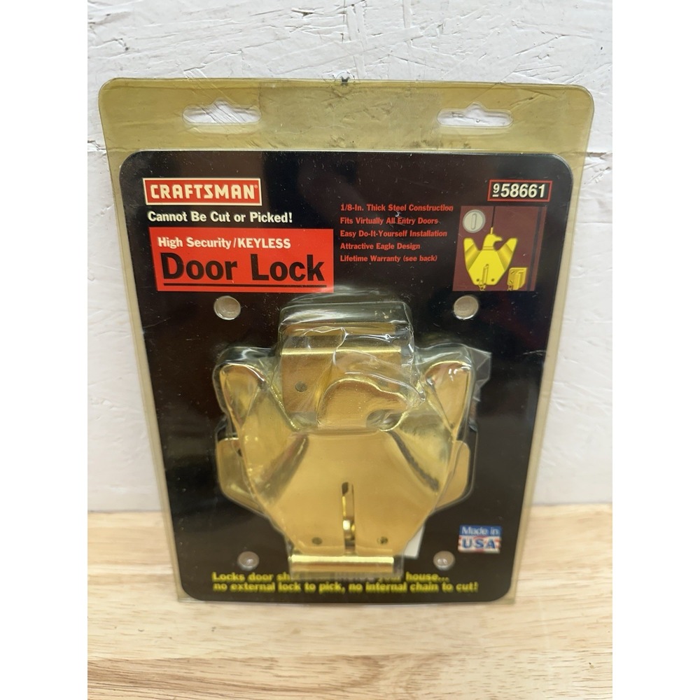 Vintage Craftsman High Security/keyless Door Lock Kit with Eagle Shape 9-58661